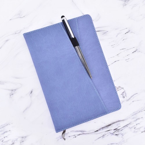 PU Leather Journal Hardcover Notebook with Pen Slot & Pocket